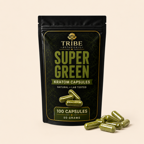 Super Green Kratom Capsules - 100ct Super Green Kratom Capsules - 100ct
